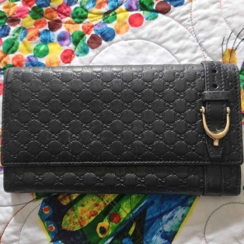 Gucci Guccisimo Horsebit Long Leather Wallet